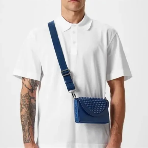 NWT$1,050 Christian Louboutin Logo Crossbody Explorafunk Wallet On Chain Unisex - Picture 6 of 16